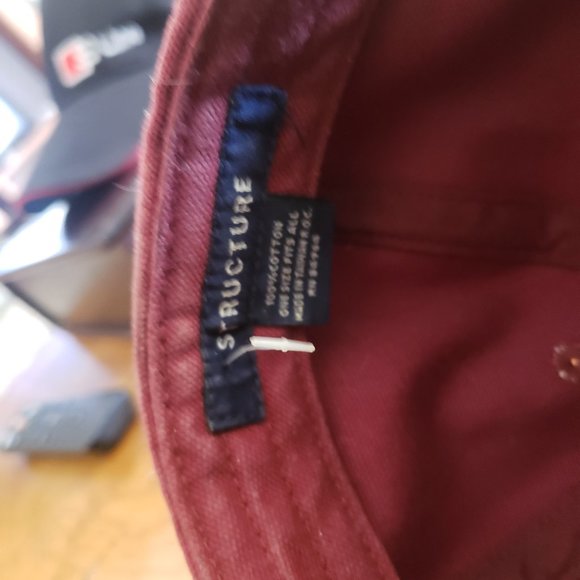 STRUCTURE Burgundy  curved brim Sporty Hat (vintage, original Structure) - Picture 4 of 5